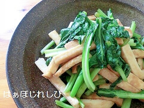 高野豆腐と小松菜のオイスターソース炒め✿